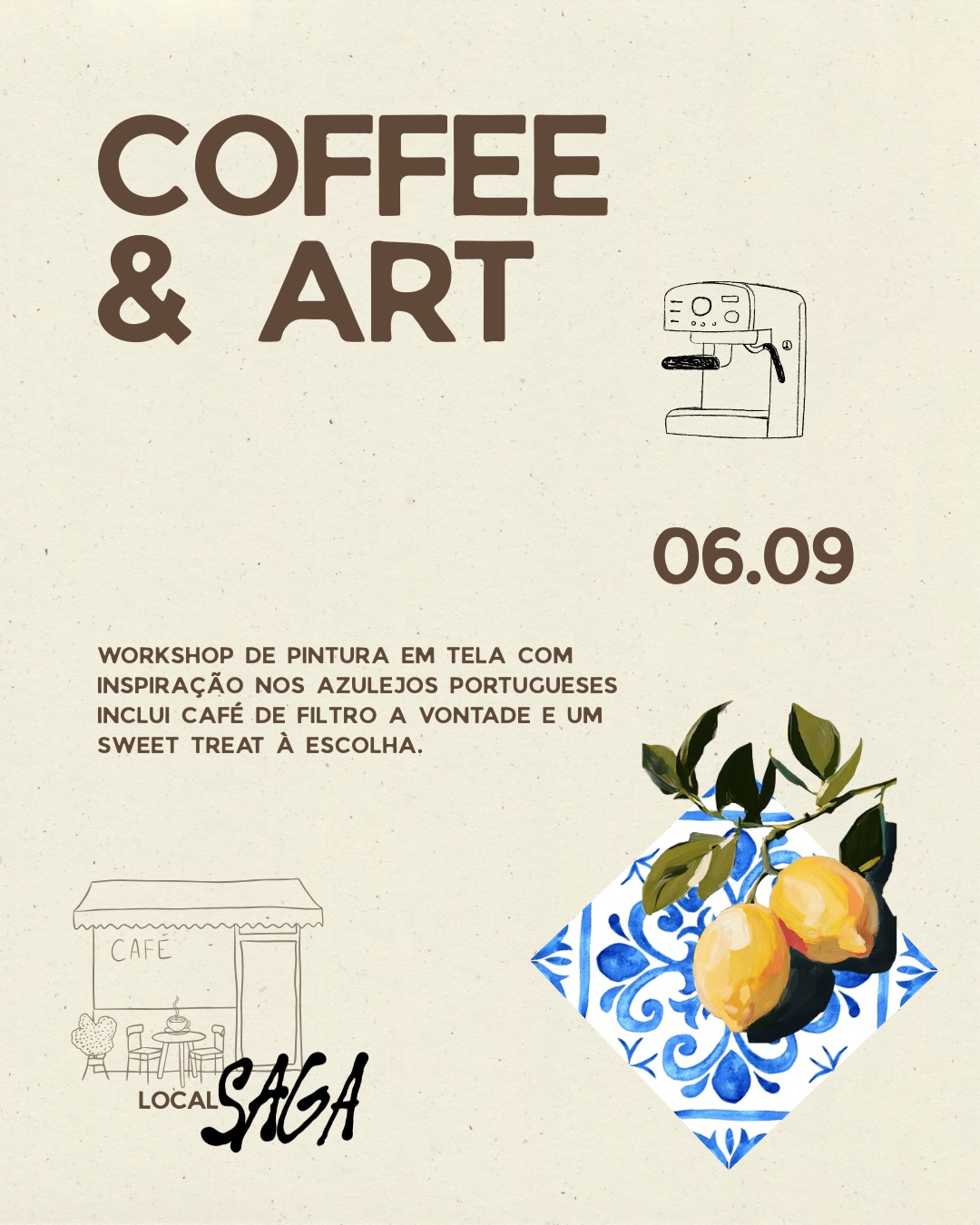 Coffee & Art: Pintura de Azulejos